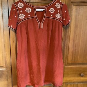 Abercrombie & Fitch Rust Embroidered Dress